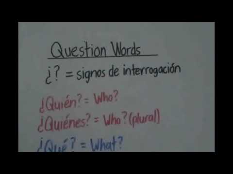 Beginner Spanish Lesson #26: Question Words (Part 1)