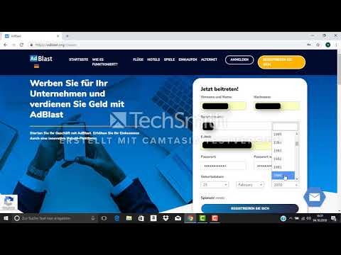 AdBlast Deutsch Anmeldung/Registrierung