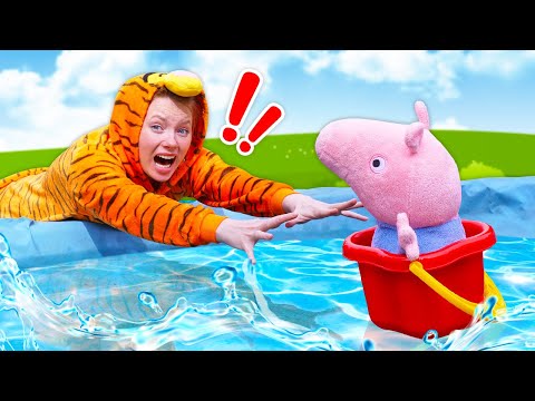 Wir retten Schorsch. Spielzeug Video für Kinder. Spielspaß mit Irene und Plüschtieren