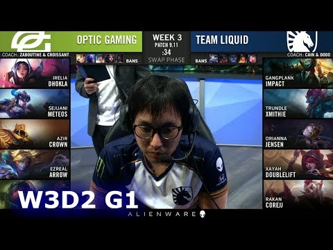 OPT vs TL | Week 3 Day 2 S9 LCS Summer 2019 | OpTic Gaming vs Team Liquid W3D2