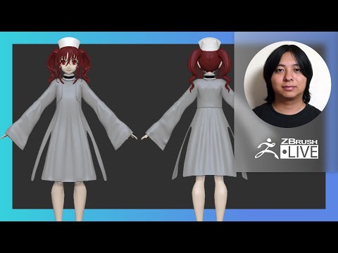 [JA & EN] LIVE Look Into ZBrush 2022! - 1からアンティークな椅子と司祭を作ろう - Daisuke Narukawa