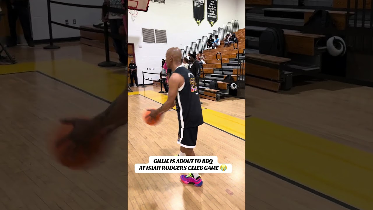 Gillie cooking at Celebrity game 😂🏀