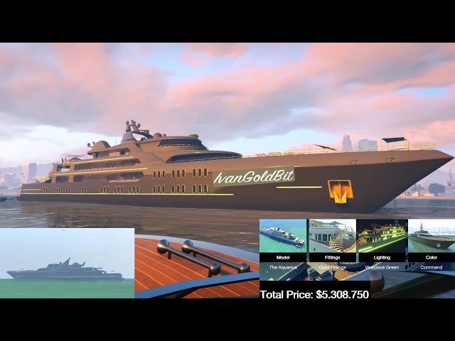 GTA 5 Online Most Expensive Yacht Aquarius