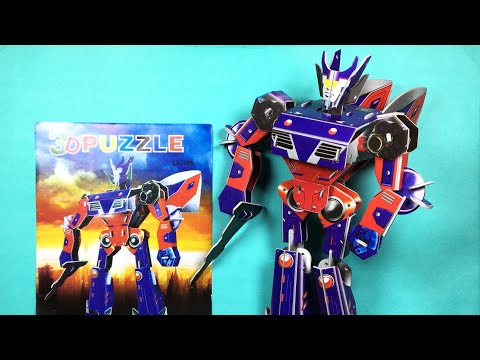 Craft bucket - Optimus prime puzzle toy making