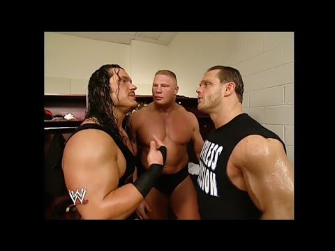 Chris Benoit & Rhyno shows up in Brock's locker room! 04/10/2003