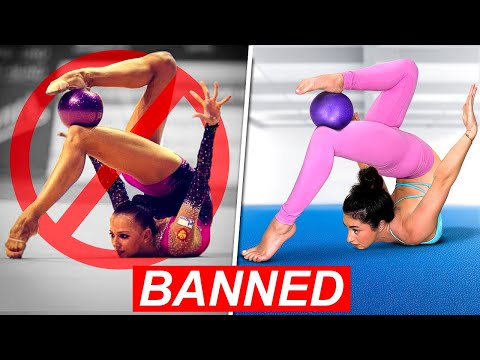 Trying BANNED Rhythmic Gymnastics Skills!
