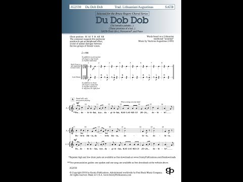 Du Dob Dob (SATB Choir) - by Vaclovas Augustinas