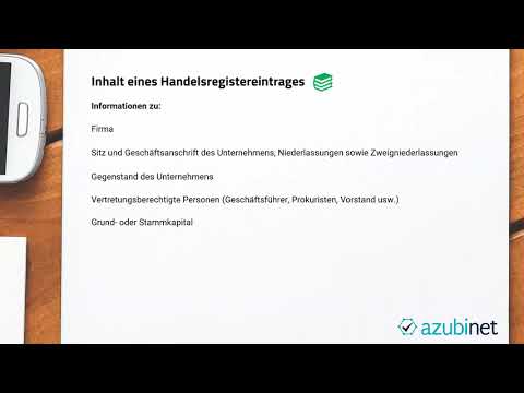 Commercial Register: Definition, content and structure - Final examination for Retail Salesperson...