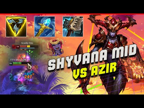 Shyvana MID vs Azir s12 - Trinity Force Hybrid Build