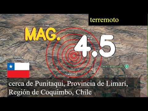 Terremoto de magnitud 4,5 sacudió cerca de Punitaqui, Provincia de Limarí, Región de Coquimbo, Chil