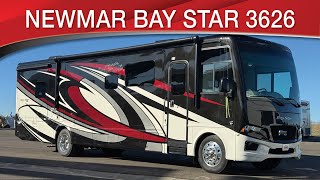 A preview image of the linked video showcasing 2021 Newmar Bay Star 3626