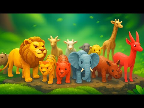 🐯🦁 Animals Toy Video for Kids | मजेदार जानवरों के खिलौने | Zuvo Toys
