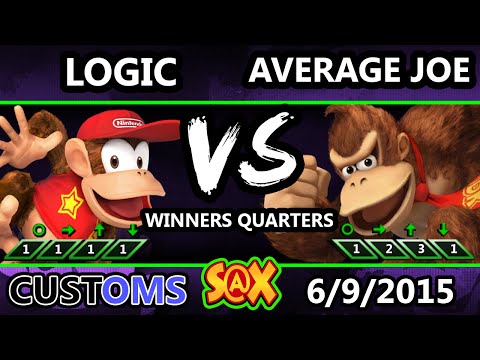 S@X 101 Customs - VGBC | Logic (Diddy,Olimar) Vs. Average Joke (DK) SSB4 WQ - Smash Wii U - Smash 4