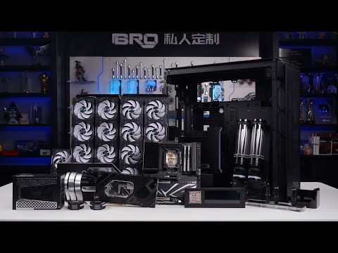 「BRO」4K Water Cooled PC Build 🔪🔪🔪🔪 Corsair 9000D  26 Unit Phanteks D30 With X870E Extreme #pcbuild