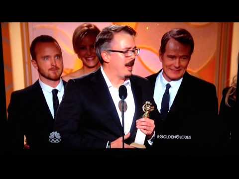 Aaron Paul Yeah Bitch at 71st Golden Globe Awards Breaking