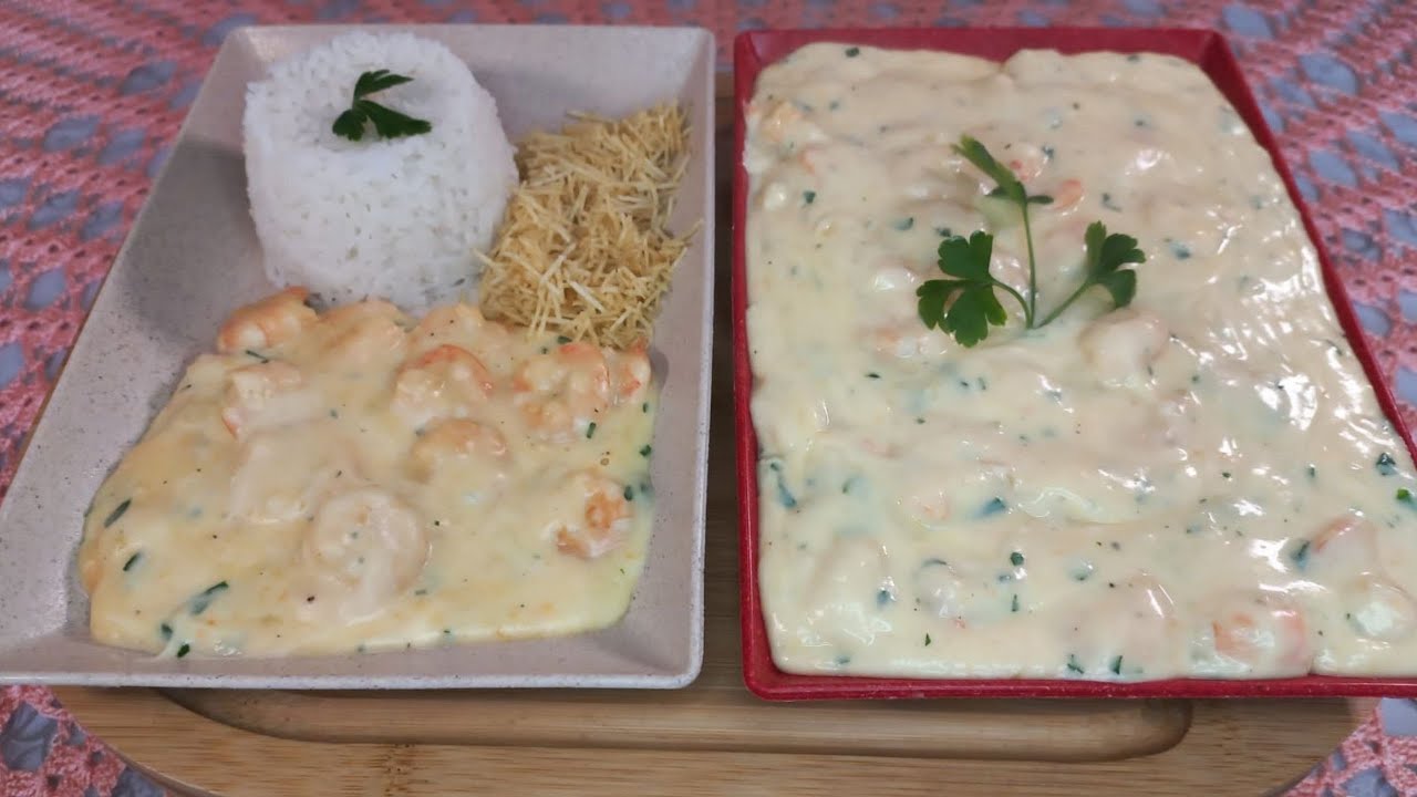 COMO FAZER CAMARÃO AO MOLHO BRANCO CREMOSO