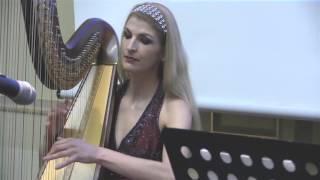 Harfenistin in Berlin -Neujahrsempfang der Charité-Harfinistin Simonetta aus Berlin- Harpist Berlin