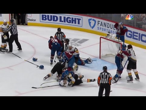 Ryan Reaves vs Ryan Graves scuffle Vegas Golden Knights vs Colorado Avalanche (2021 NHL)