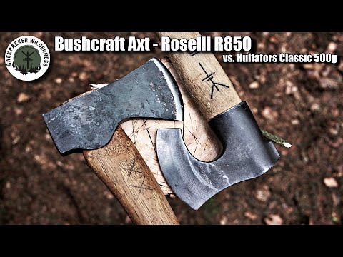 My experience with the Roselli R850 Bushcraft Axe - compared to the Hultafors Classic 500g -