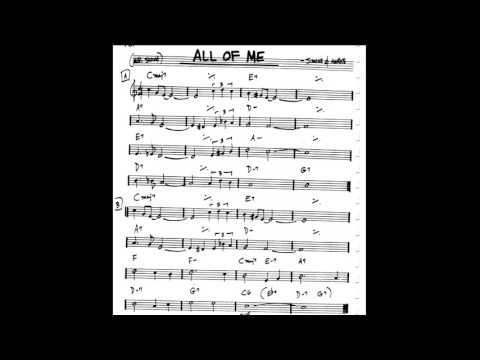 All Of Me - Backing Track - Play-Along  (C key score violin/guitar/piano)