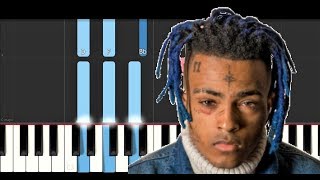 XXXTentacion - Make Eem Run! ft Bass Santana, Ski Mask (Piano Tutorial)