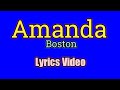 Amanda Boston Lyrics Video