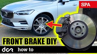 Volvo XC60 II (SPA) - How To Replace FRONT Brakes / Brake Pad and Rotor Replacement