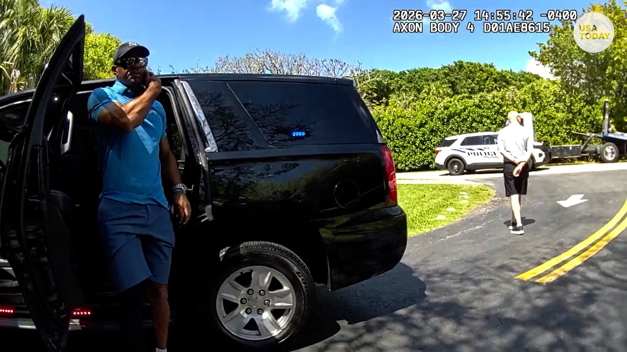 Tiger Woods bodycam footage: Golfer says he called 'president,' uses phone many times before arrest - YouTube