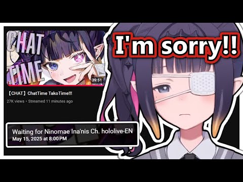 After Almost 4 Years, Ina Oversleeps Into Her Stream Again!!