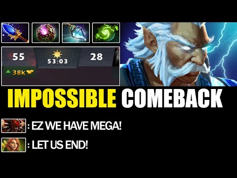 Impossible Comeback Zeus VS Mega Creeps - Epic Gameplay 7.25c Dota 2