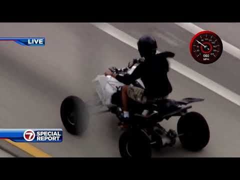Police chase wrong way driving ATV across Miami-Dade and Broward
