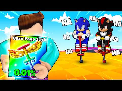 I PRETENDED TO BE A NOOB THEN USED OP POGO IN ROBLOX POGO OBBY !!