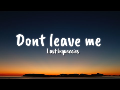 Don't leave me - lost frequencies ( lyrical video ) .ft .Mathieu koss
