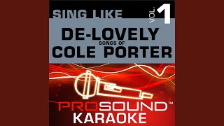 You're The Top (Karaoke Instrumental Track) (In the Style of Cole Porter)