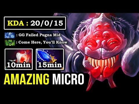 AMAZING MICRO FARM DELETED EVERYONE WITH SPIDER Crazy 1v5 Boss 2X Net Worth Aghanim Mid Brood DotA 2
