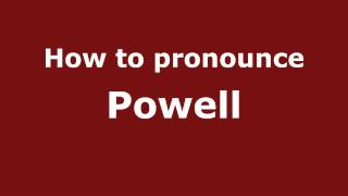 How to pronounce Powell
