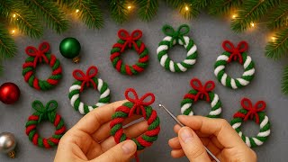 🎅🎄Very easy‼️CHRISTMAS TREE ORNAMENTS making🎄Crochet Christmas Decoration 🎅🎁Christmas gift idea🎁