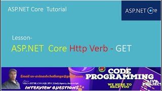 ASP.NET CORE TUTORIAL | GTTP GET Full Explain | http verbs Get