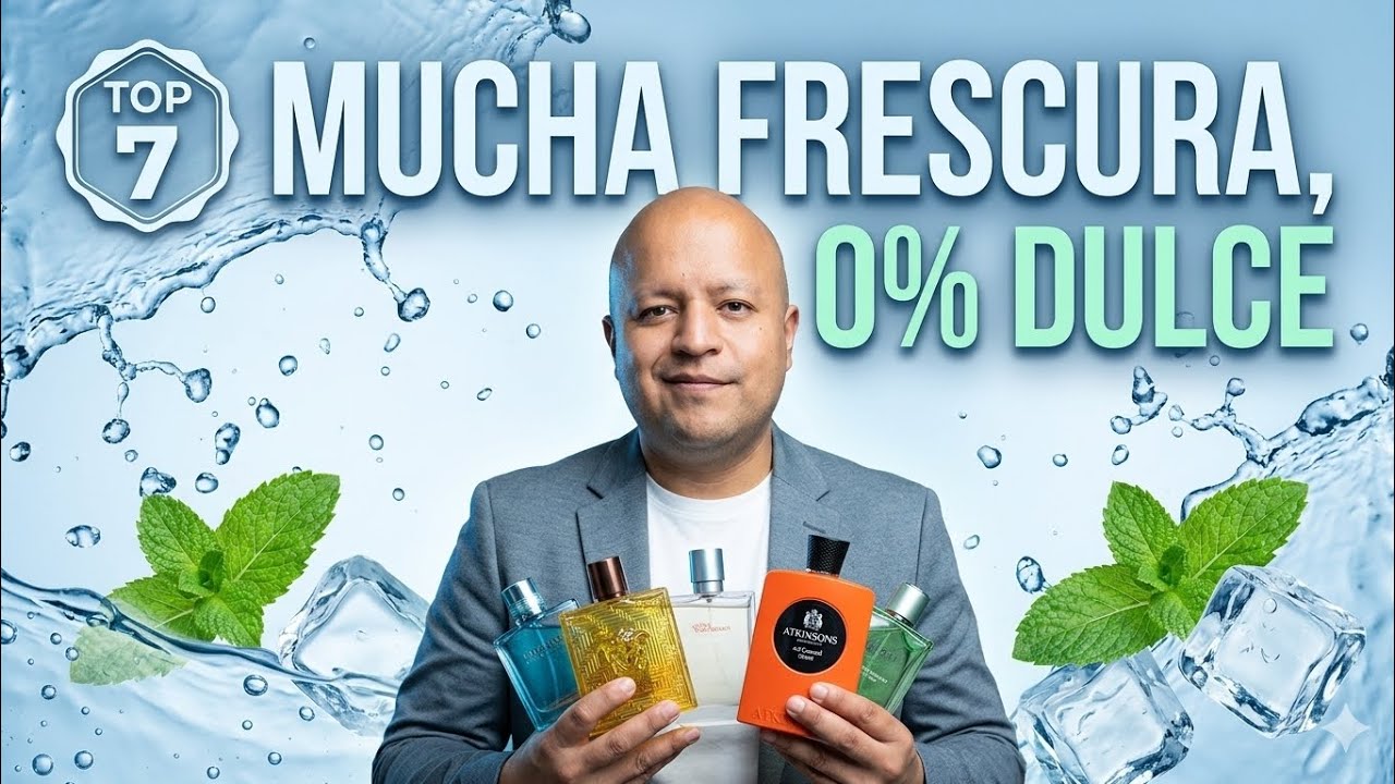 Los MEJORES PERFUMES FRESCOS sin DULCE.  Aromas limpios, secos y elegantes