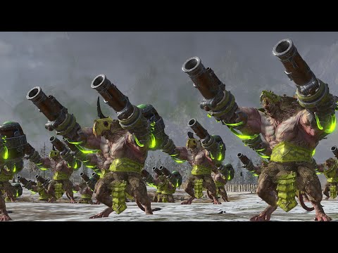 6000 Skaven soldiers vs  Stormfiends (Windlaunchers) - Total War: WARHAMMER 3 !!