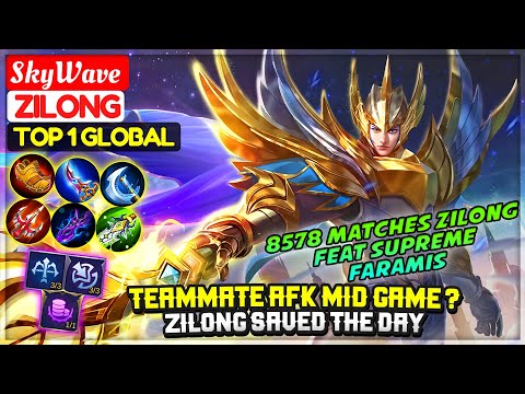 Teammate AFK Mid game? Zilong Saved The Day [ Top 1 Global Zilong ] SkyWave - Mobile Legends