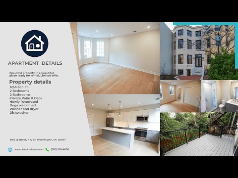 FOR RENT: Luxury Apartment Tour in Georgetown - 3012 Q Street, NW #1, Washington, DC 20007