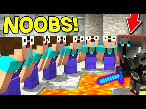 10 SUPER NOOBS vs 1 POPULARMMOS! (Minecraft Murder Mystery Trolling) with MooseCraft