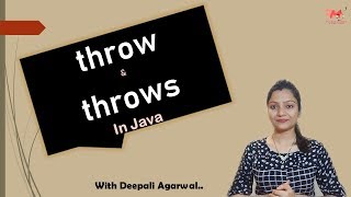 #48 throw & throws Keyword in Java|Exception Handling|CORE JAVA|Hindi