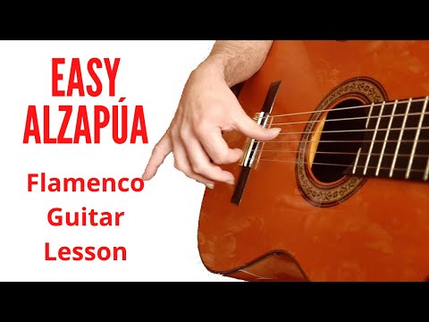 FUN & EASY Alzapúa Tutorial "por Tangos" **Flamenco Guitar Lesson for Beginners