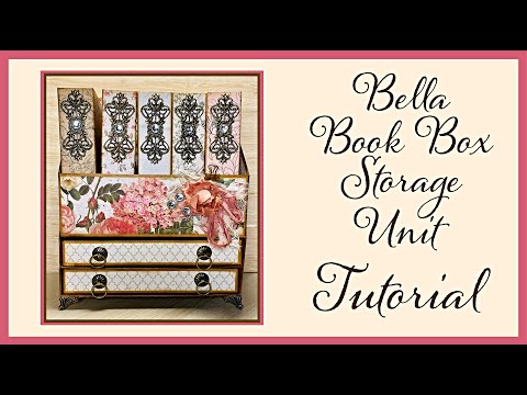 Bella Book Box Storage Unit ~ Tutorial ~ Free SVG Files & Printable Templates
