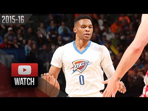 Russell Westbrook Triple-Double Highlights vs Rockets (2016.03.22) - 21 Pts, 15 Ast, 13 Reb, EPIC!