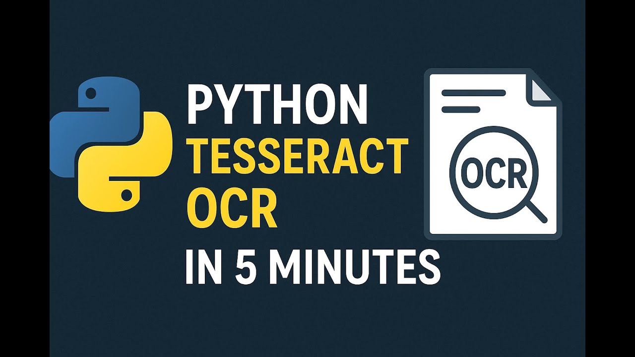 Python Tesseract OCR in 5 Minutes | Extract Text from Images using pytesseract Tutorial