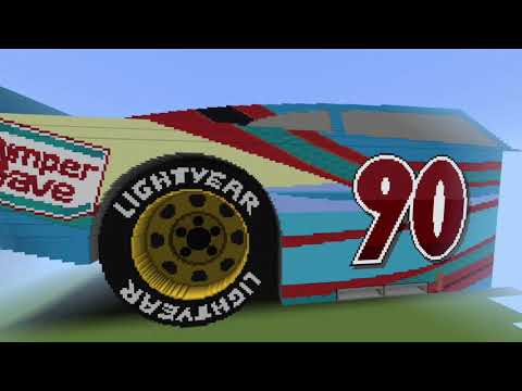 Minecraft Disney Pixar Cars Mega Build - Ponchy Wipeout (Bumper Save #90) Cars 3 Version