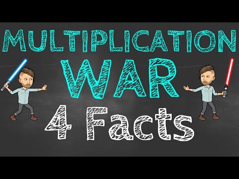Multiplication Facts | Multiplication War 4 Facts | Math with Mr. Bee
